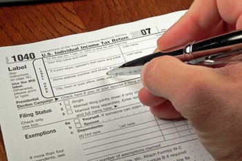 Income tax is calculated by following instructions of the form and booklet.
